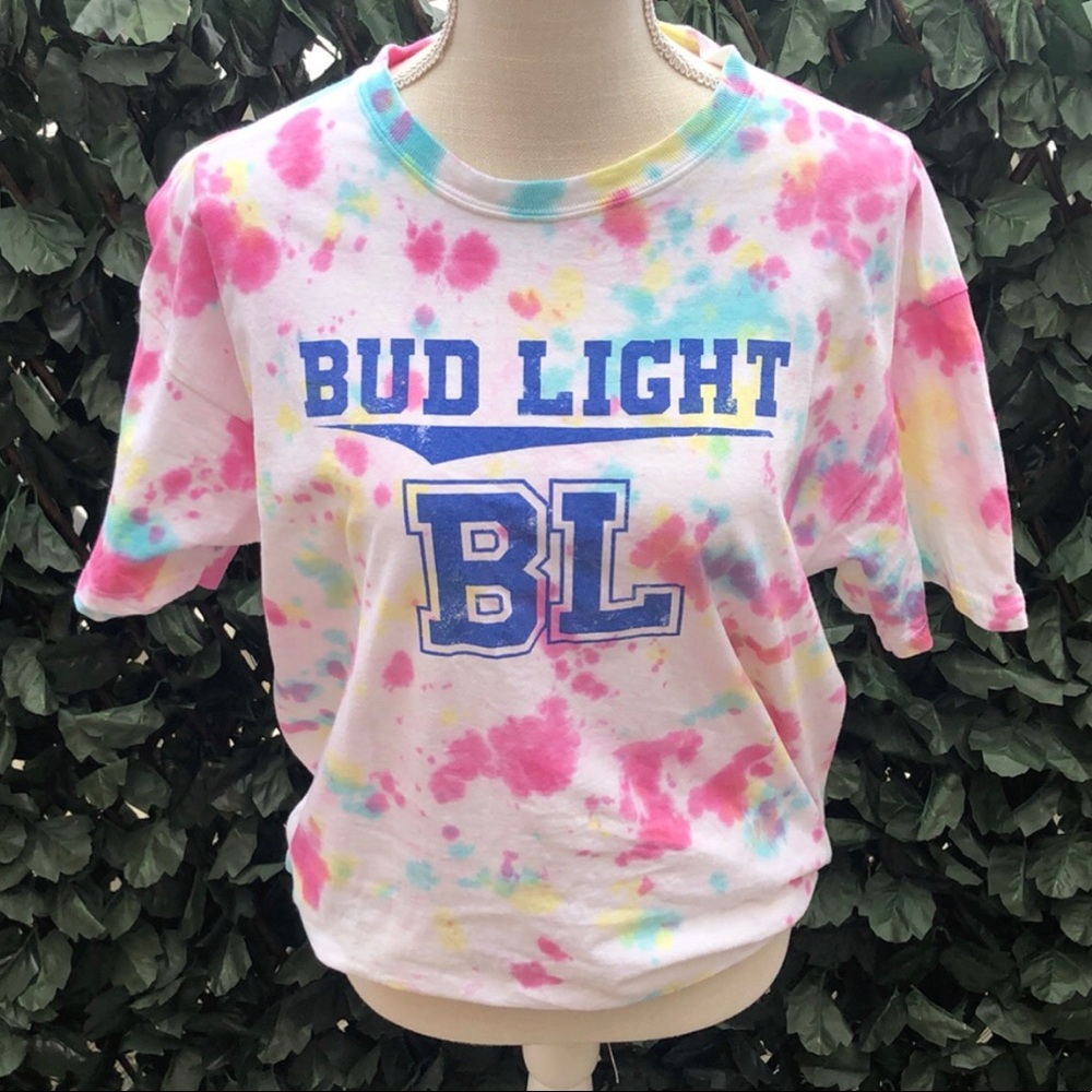 Bud Light Logo Splatter Print Tee - image 4